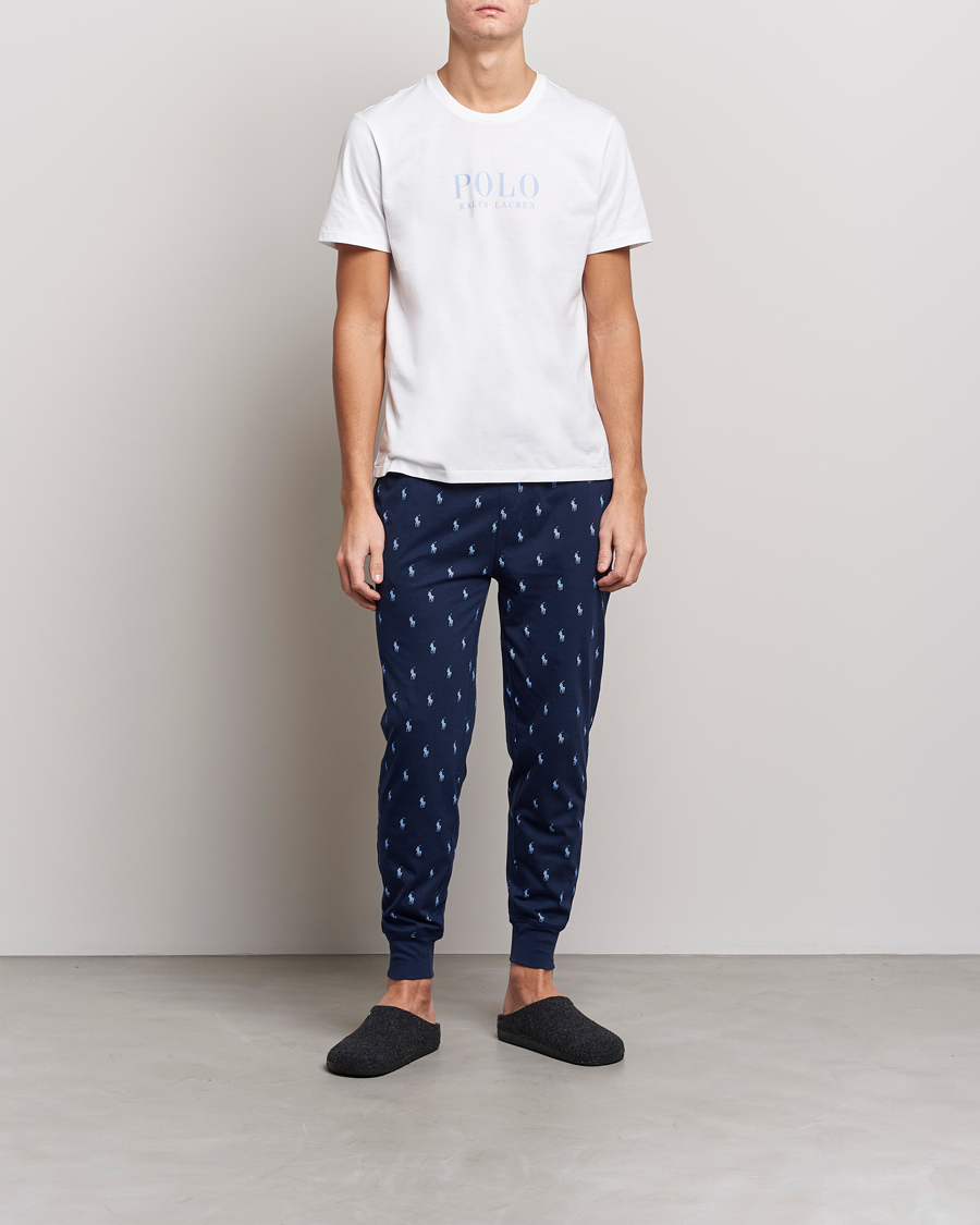 Mies |  | Polo Ralph Lauren | Cotton Logo Crew Neck T-Shirt Austin Blue