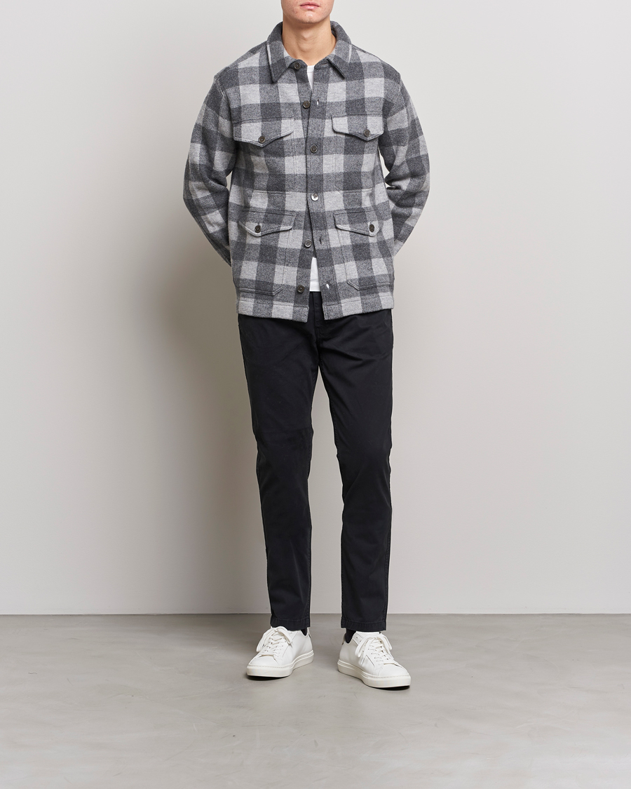 Mies | Vaatteet | Polo Ralph Lauren | Checked Wool Overshirt Jacket Grey Multi
