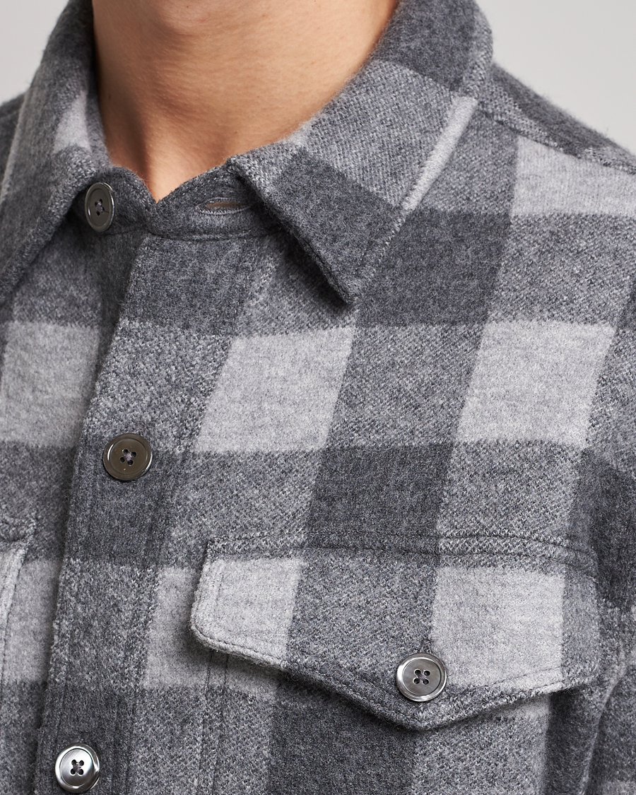 Mies | Kauluspaidat | Polo Ralph Lauren | Checked Wool Overshirt Jacket Grey Multi
