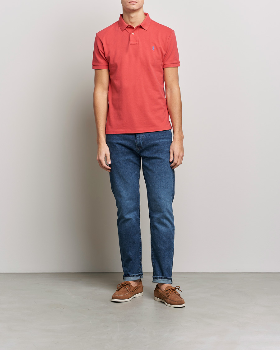 Mies | Pikeet | Polo Ralph Lauren | Custom Slim Fit Polo Starboard Red
