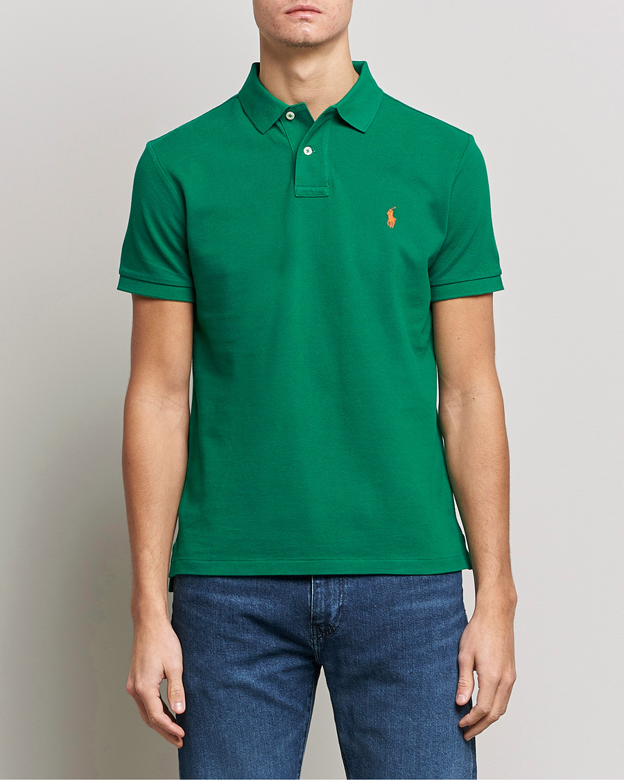 Mies | Lyhythihaiset pikeepaidat | Polo Ralph Lauren | Custom Slim Fit Polo Primary Green
