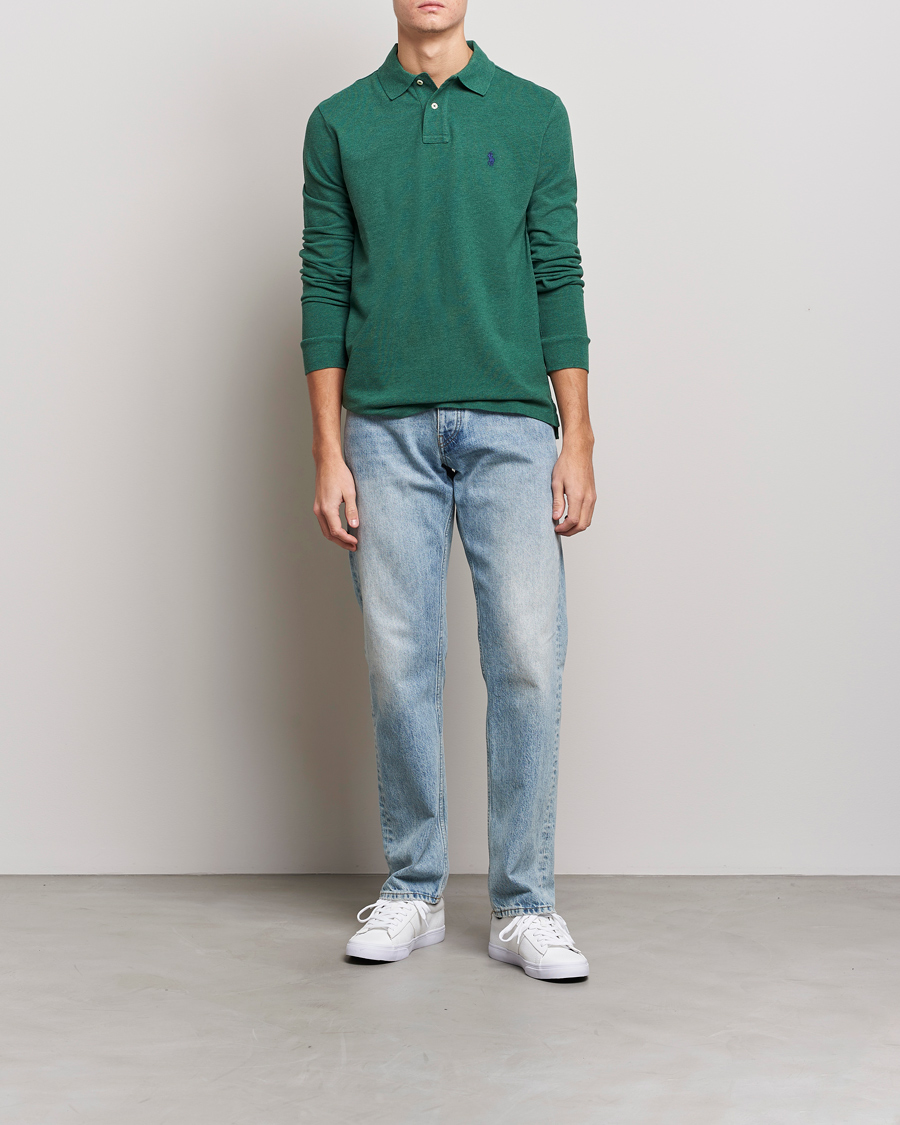 Mies | Puserot | Polo Ralph Lauren | Custom Slim Fit Long Sleeve Polo Verano Green Heather