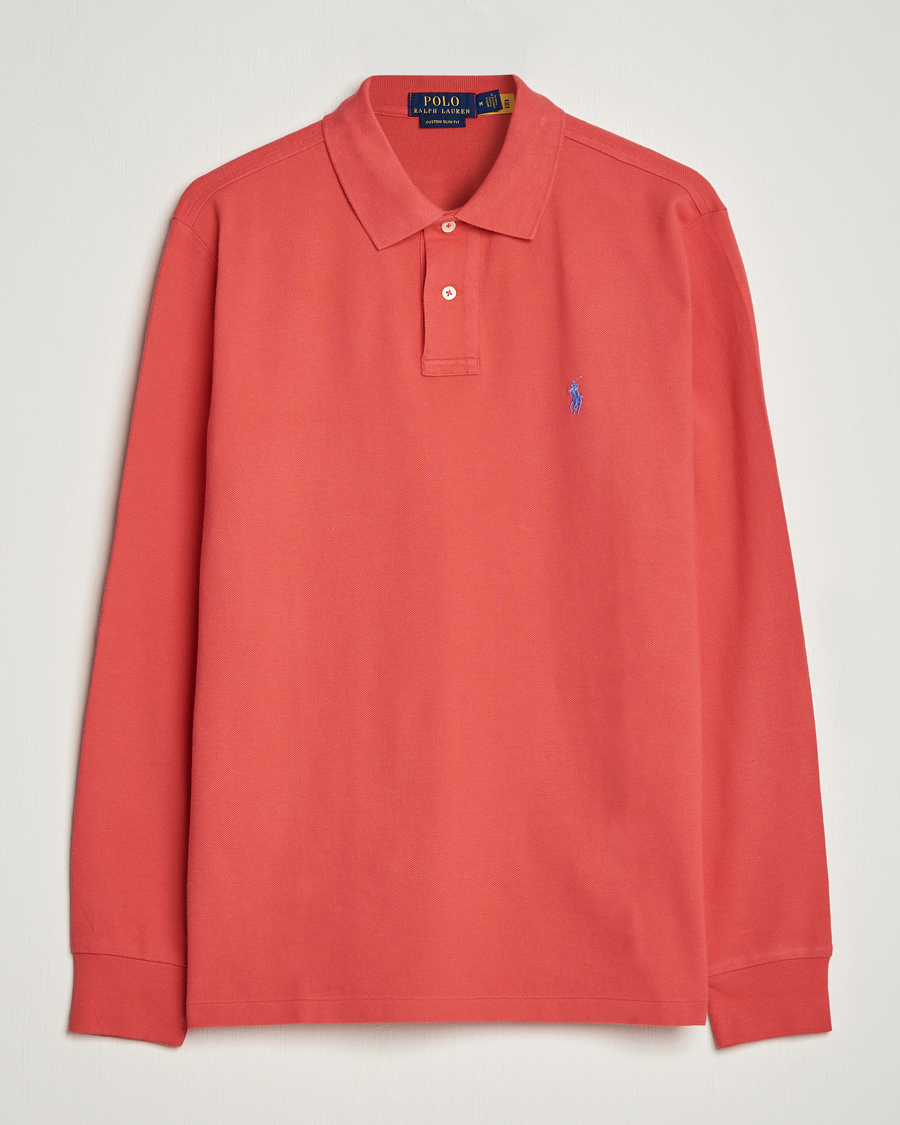 Mies | Puserot | Polo Ralph Lauren | Custom Slim Fit Long Sleeve Polo Starboard Red
