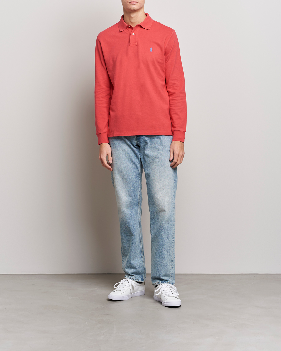 Mies | Vaatteet | Polo Ralph Lauren | Custom Slim Fit Long Sleeve Polo Starboard Red