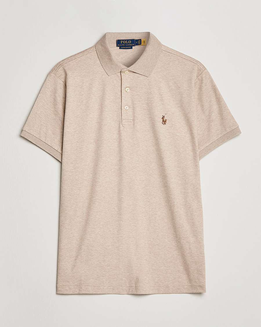 Mies | Pikeet | Polo Ralph Lauren | Luxury Pima Cotton Polo Sand Heather