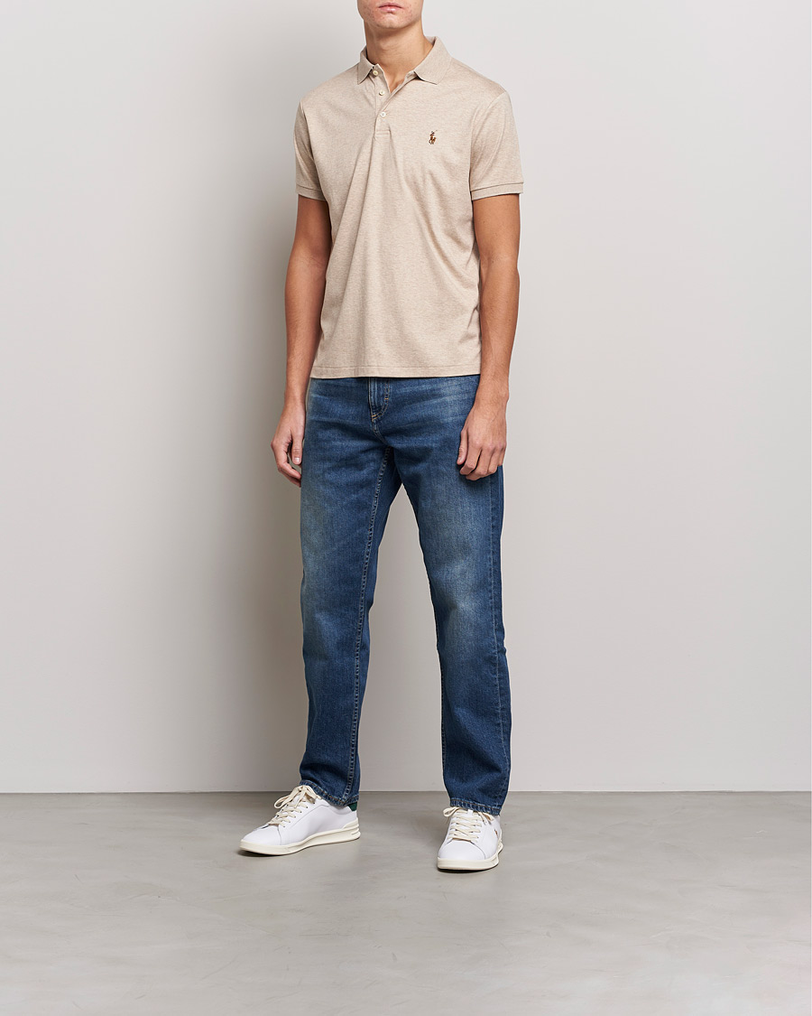 Mies | Pikeet | Polo Ralph Lauren | Luxury Pima Cotton Polo Sand Heather
