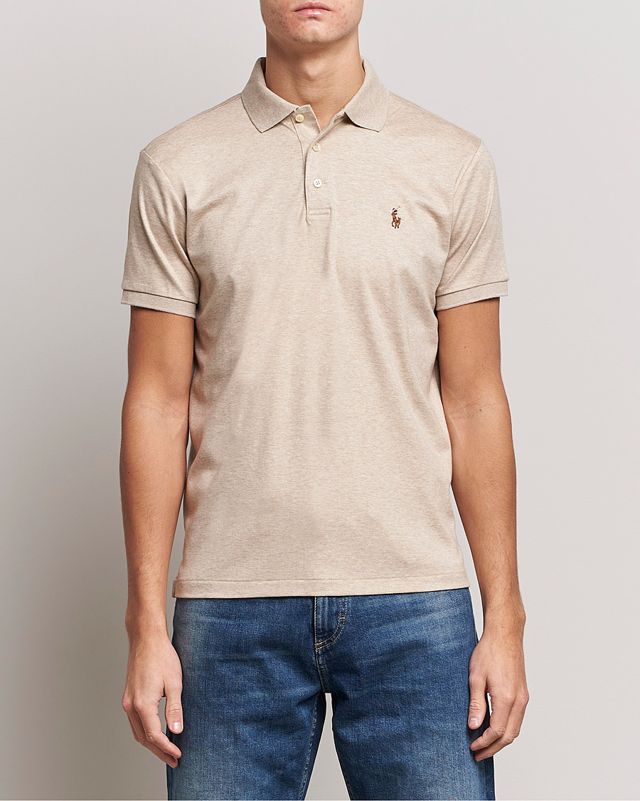 Mies | Pikeet | Polo Ralph Lauren | Luxury Pima Cotton Polo Sand Heather
