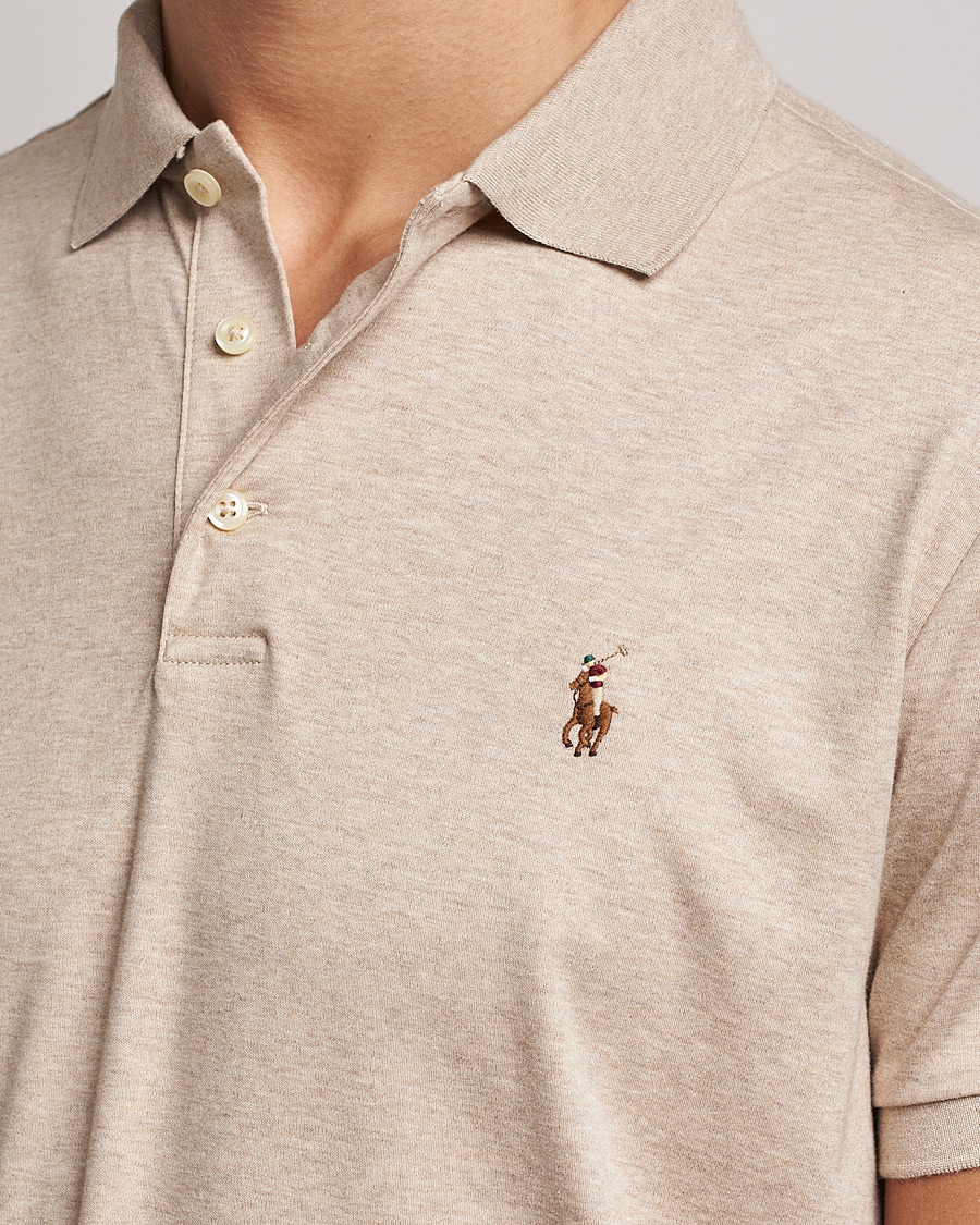Mies | Pikeet | Polo Ralph Lauren | Luxury Pima Cotton Polo Sand Heather