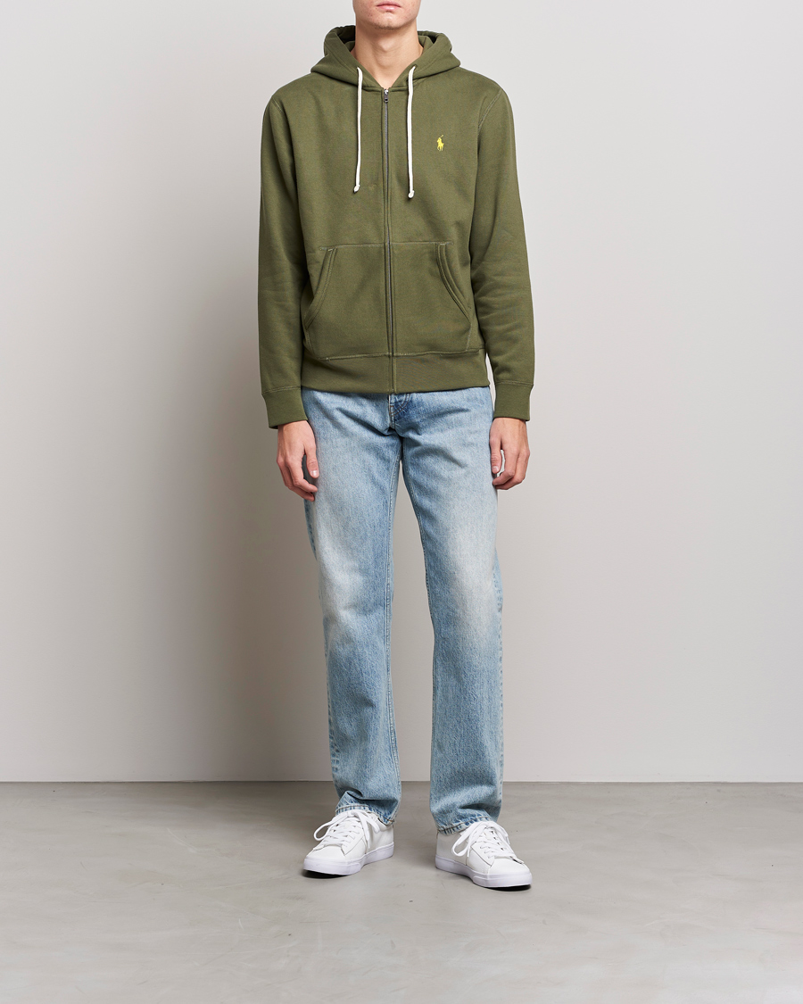 Mies | Puserot | Polo Ralph Lauren | Fleece Full-Zip Hoodie Dark Sage