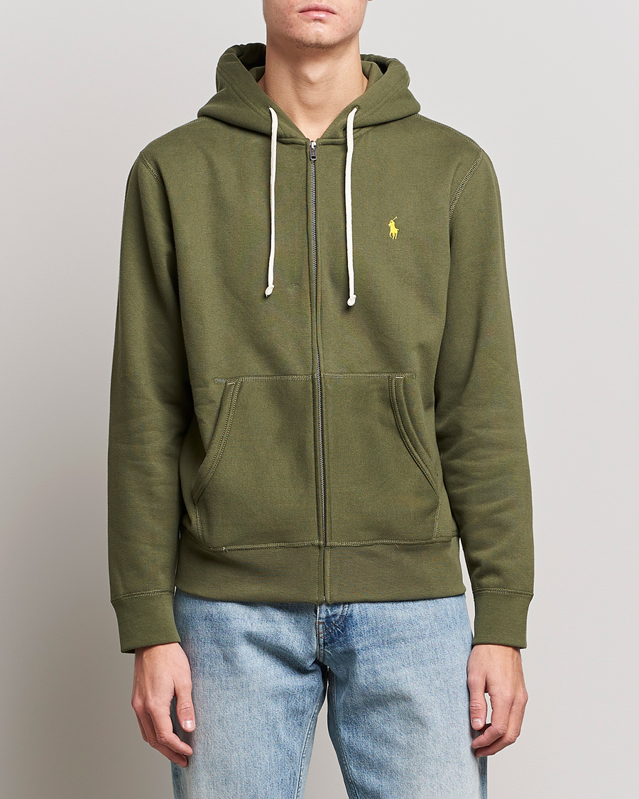 Mies | Puserot | Polo Ralph Lauren | Fleece Full-Zip Hoodie Dark Sage