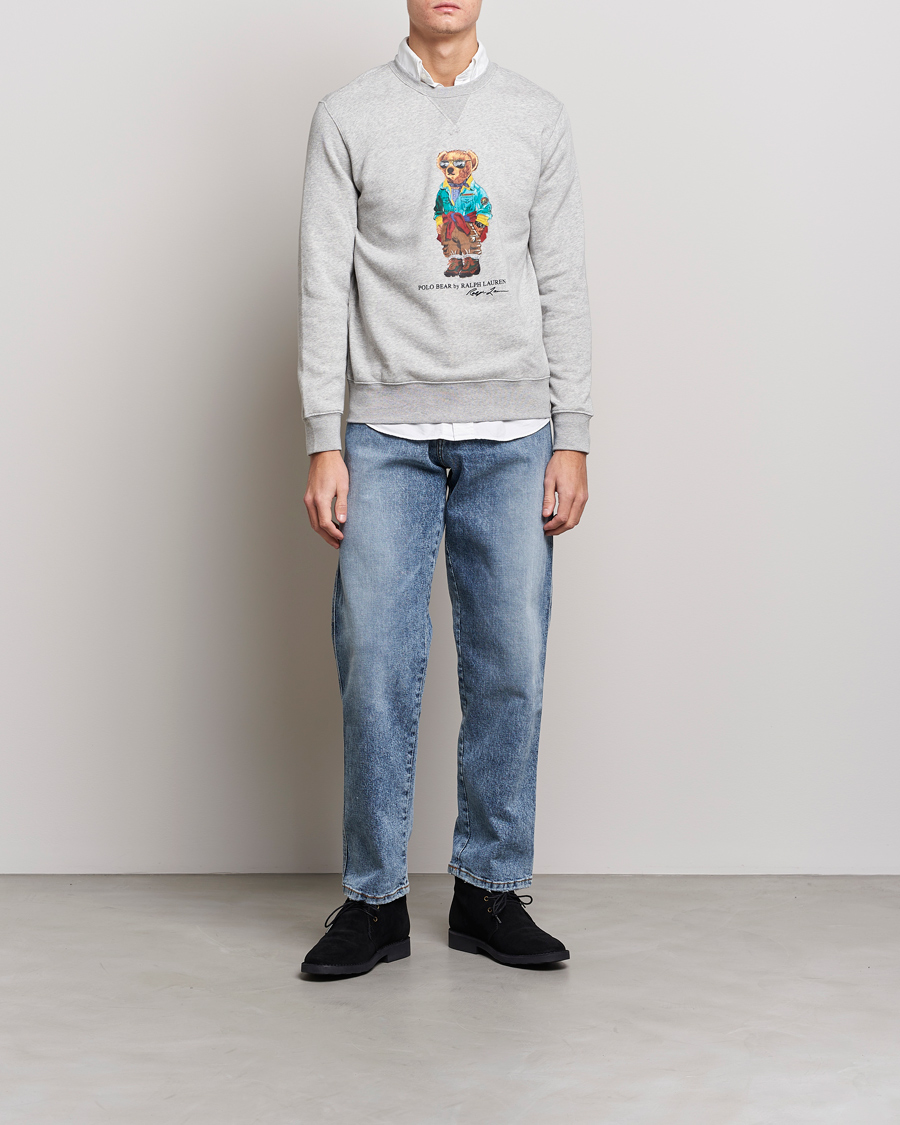 Mies | Harmaat collepuserot | Polo Ralph Lauren | Magic Fleece Printed Bear Sweatshirt Andover Heather
