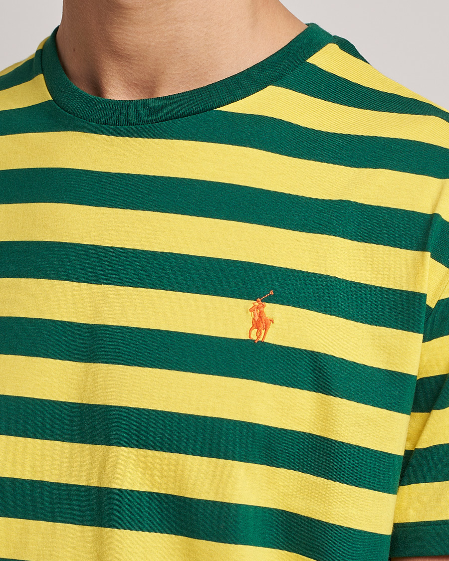 Mies | T-paidat | Polo Ralph Lauren | Striped Crew Neck T-Shirt Lemon/Green
