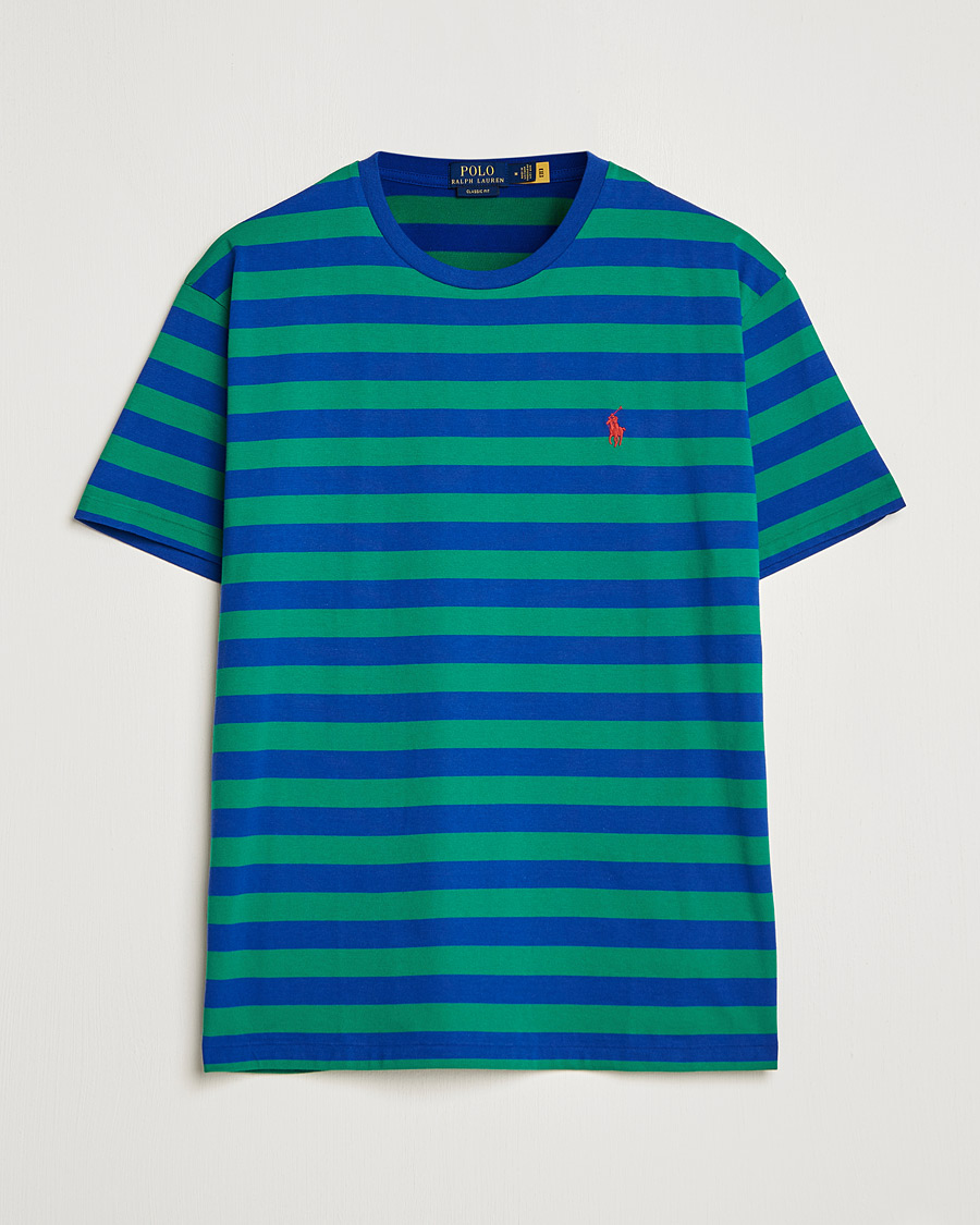 Mies | T-paidat | Polo Ralph Lauren | Striped Crew Neck T-Shirt Green/Navy