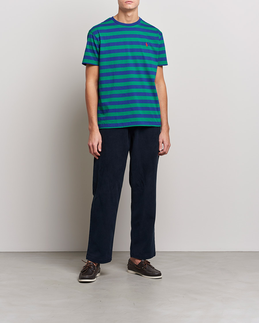 Mies | T-paidat | Polo Ralph Lauren | Striped Crew Neck T-Shirt Green/Navy