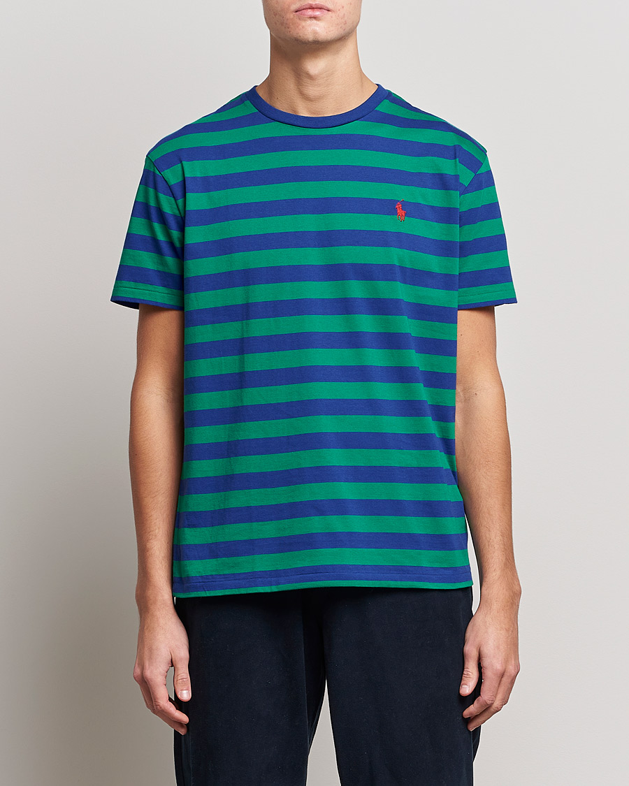 Mies | T-paidat | Polo Ralph Lauren | Striped Crew Neck T-Shirt Green/Navy
