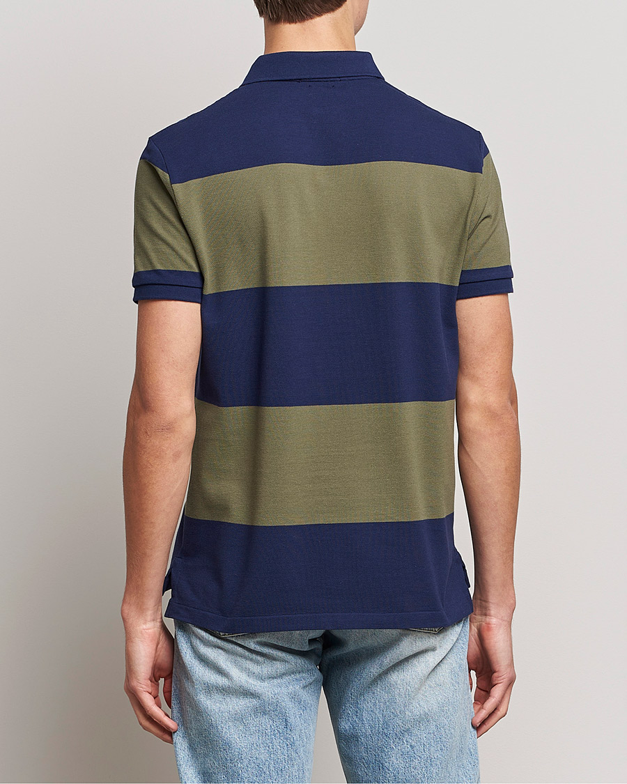 Mies | Pikeet | Polo Ralph Lauren | Custom Slim Fit Barstriped Polo Navy/Dark Sage