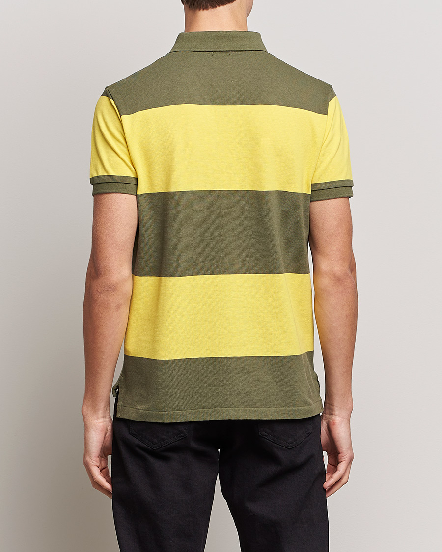 Mies | Pikeet | Polo Ralph Lauren | Custom Slim Fit Barstriped Polo Lemon/Dark Sage