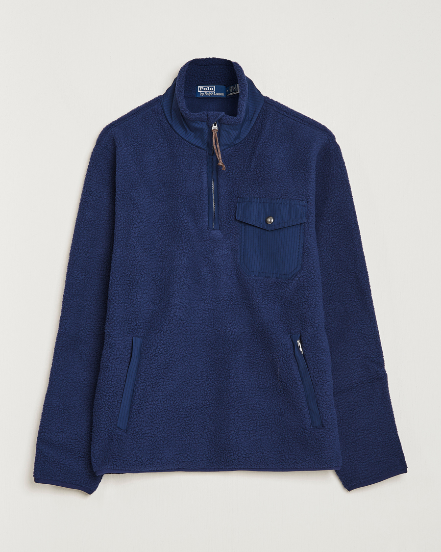 Mies | Puserot | Polo Ralph Lauren | Curly Sherpa Half Zip Newport Navy