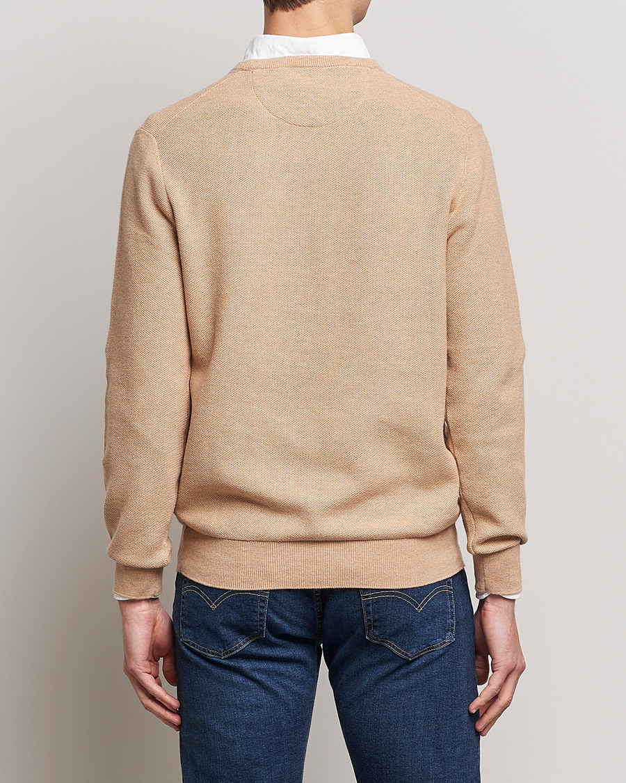 Mies | Puserot | Polo Ralph Lauren | Textured Knitted Crew Neck Camel Melange
