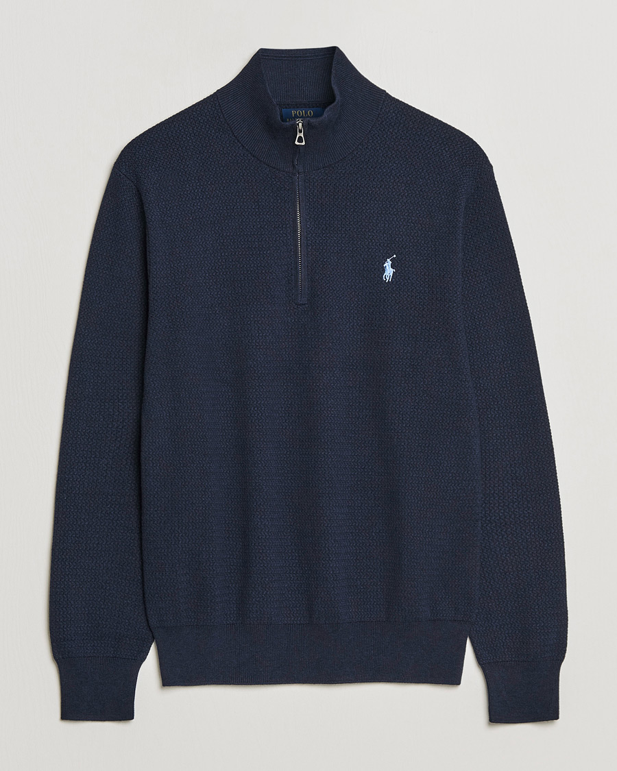 Mies | Puserot | Polo Ralph Lauren | Textured Half Zip Navy Heather