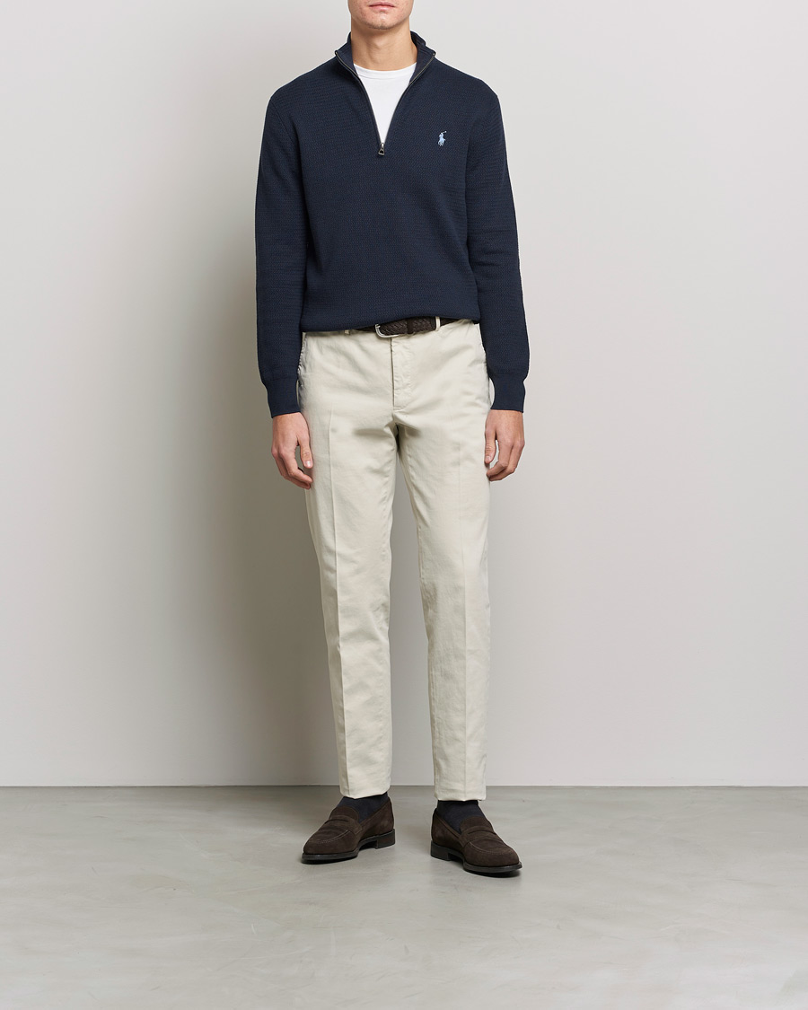 Mies | Puserot | Polo Ralph Lauren | Textured Half Zip Navy Heather