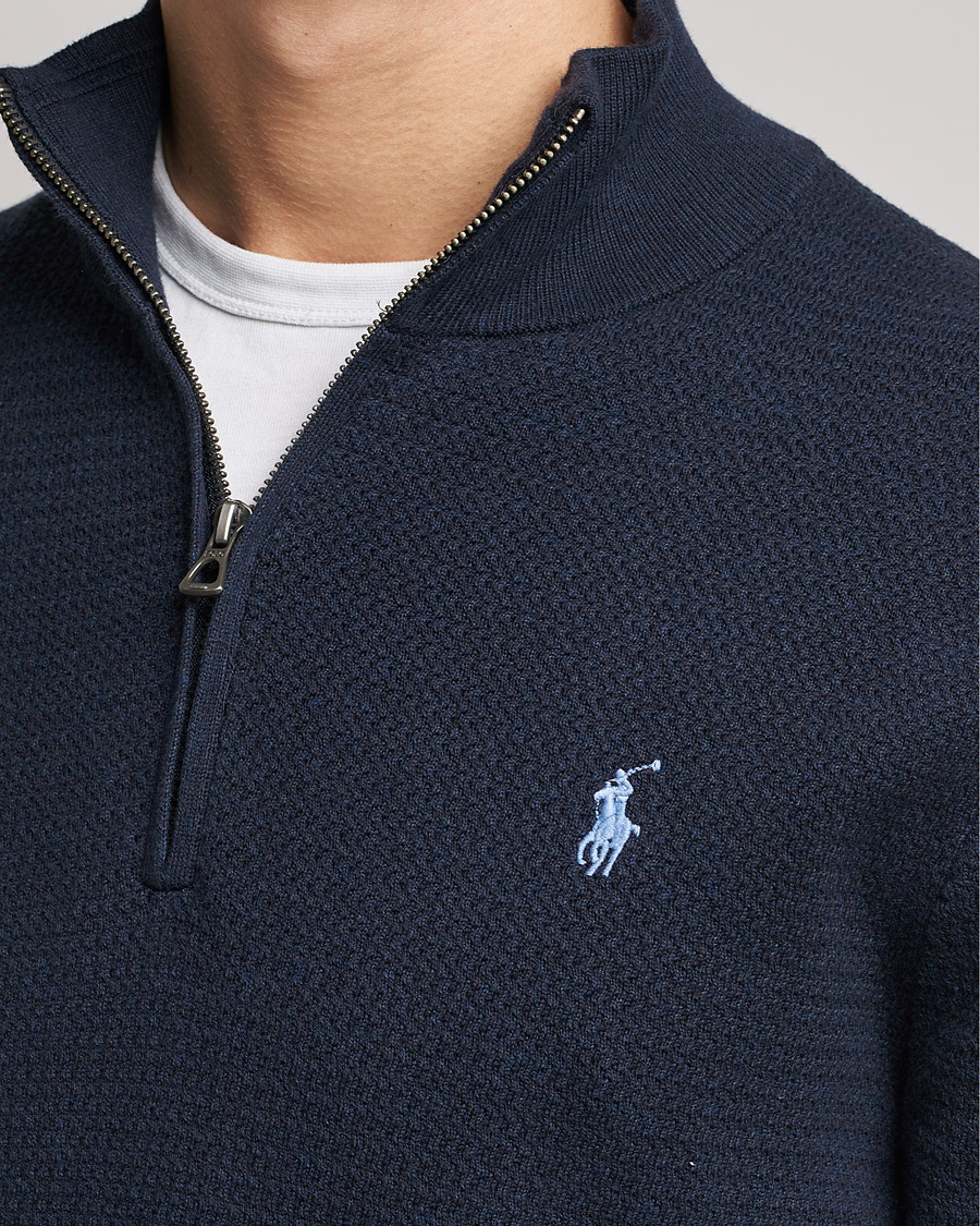 Mies | Puserot | Polo Ralph Lauren | Textured Half Zip Navy Heather
