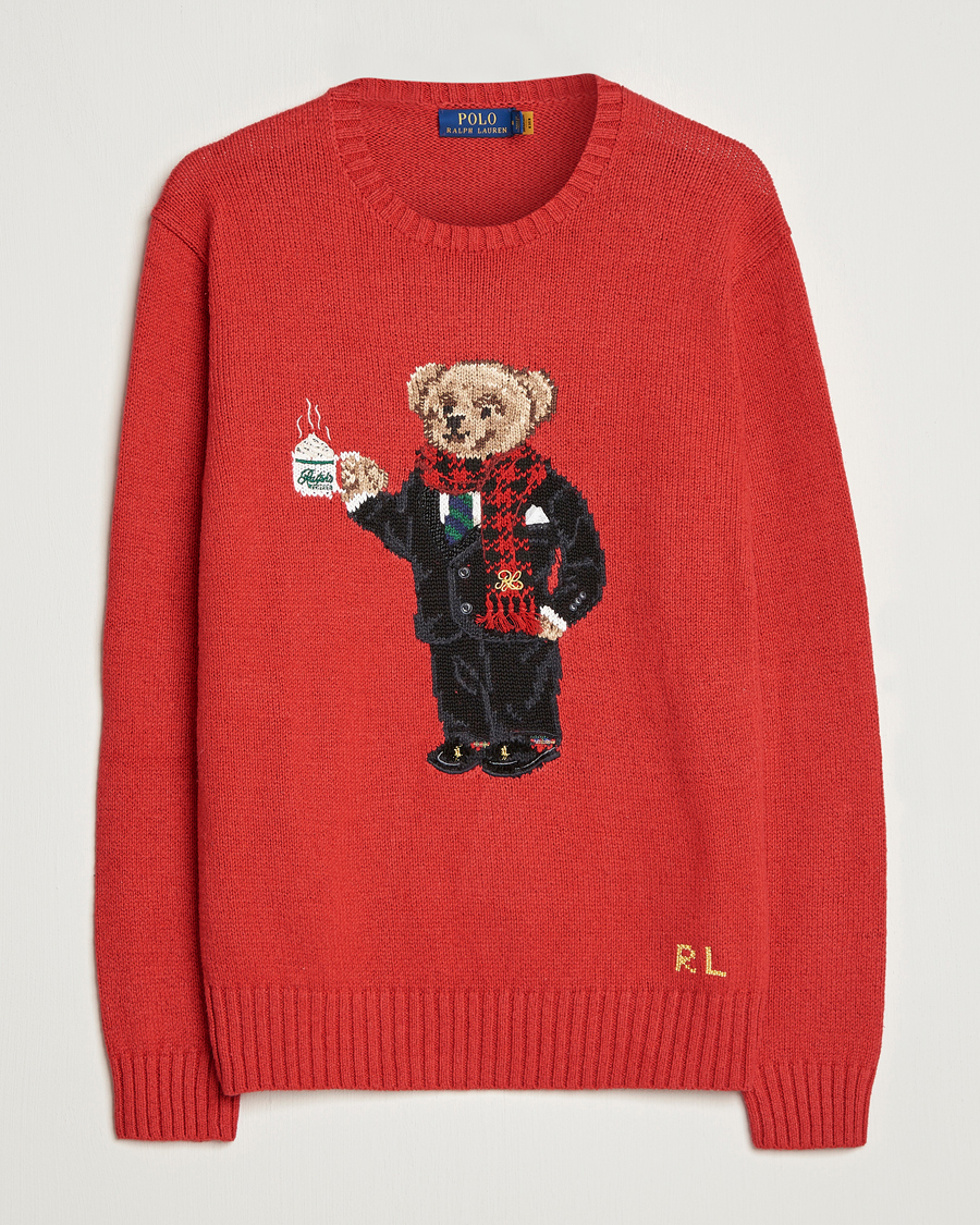 Mies | Puserot | Polo Ralph Lauren | Lunar New Year Bear Knitted Sweater Red