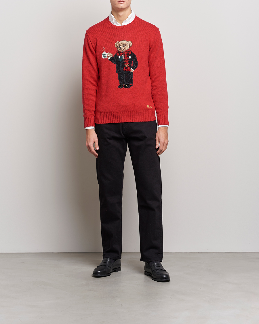 Mies | Puserot | Polo Ralph Lauren | Lunar New Year Bear Knitted Sweater Red