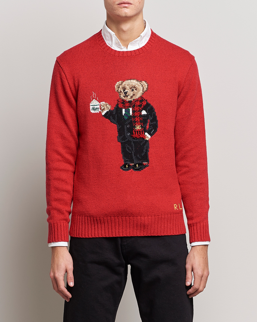 Mies | Neuleet | Polo Ralph Lauren | Lunar New Year Bear Knitted Sweater Red