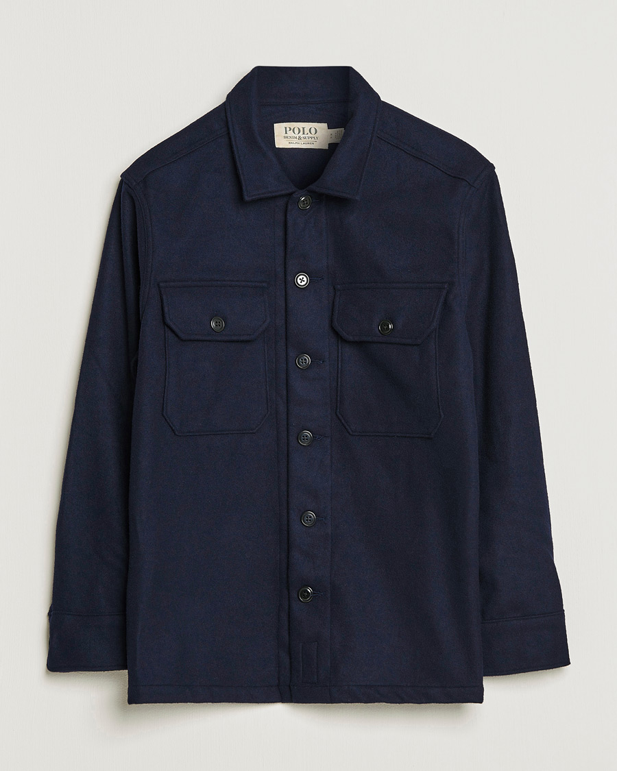 Mies | Kauluspaidat | Polo Ralph Lauren | Wool/Nylon Pocket Overshirt Collection Navy