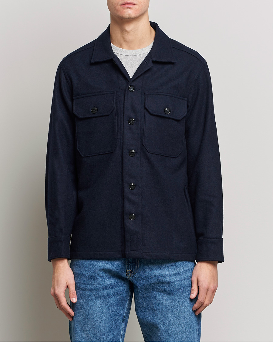 Mies |  | Polo Ralph Lauren | Wool/Nylon Pocket Overshirt Collection Navy