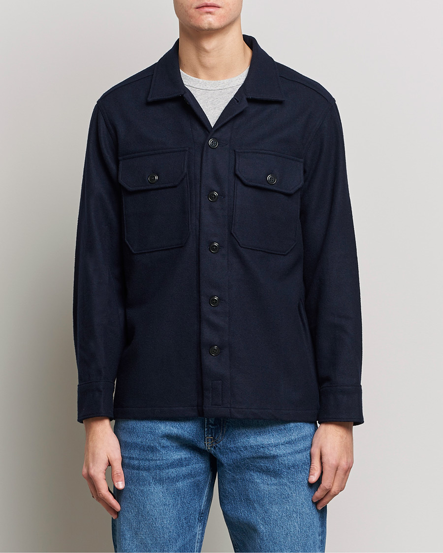 Mies | Kauluspaidat | Polo Ralph Lauren | Wool/Nylon Pocket Overshirt Collection Navy
