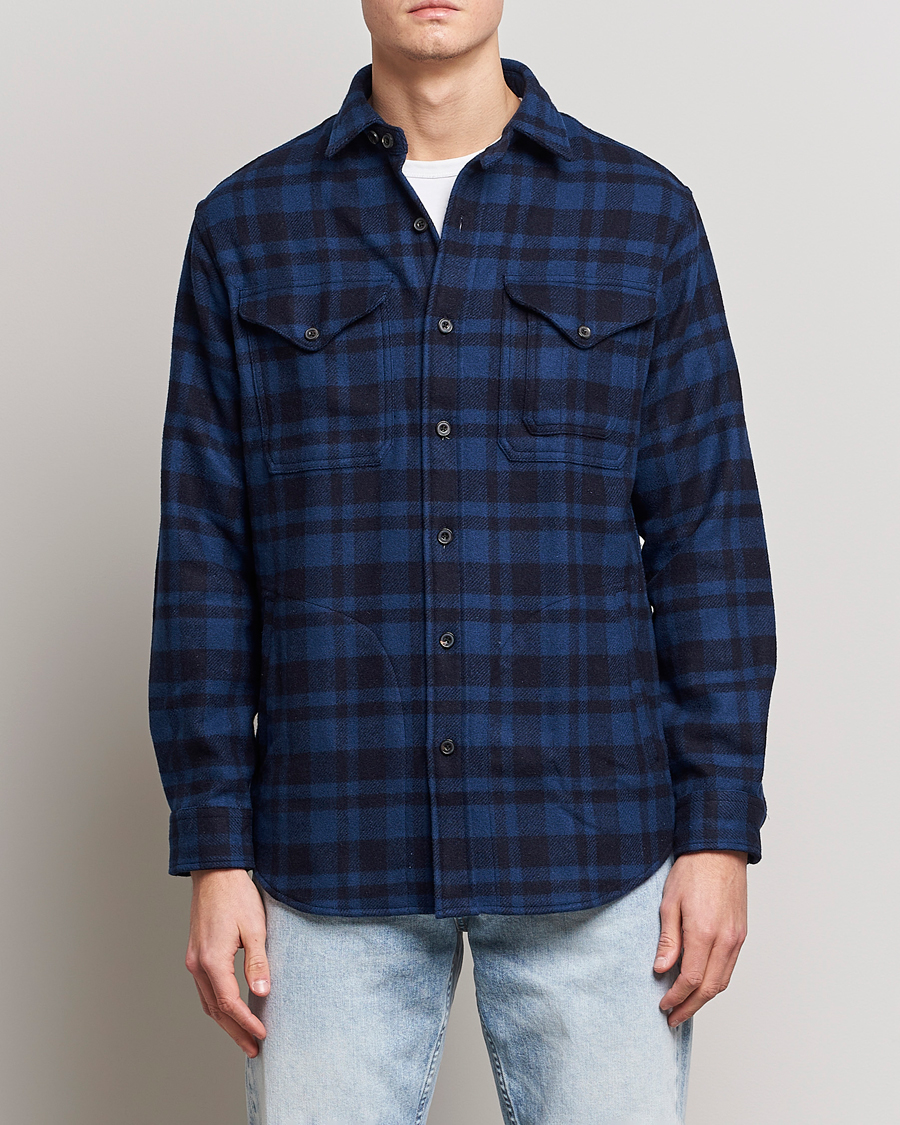 Mies |  | Polo Ralph Lauren | Wool Blend Checked Overshirt Blue/Navy