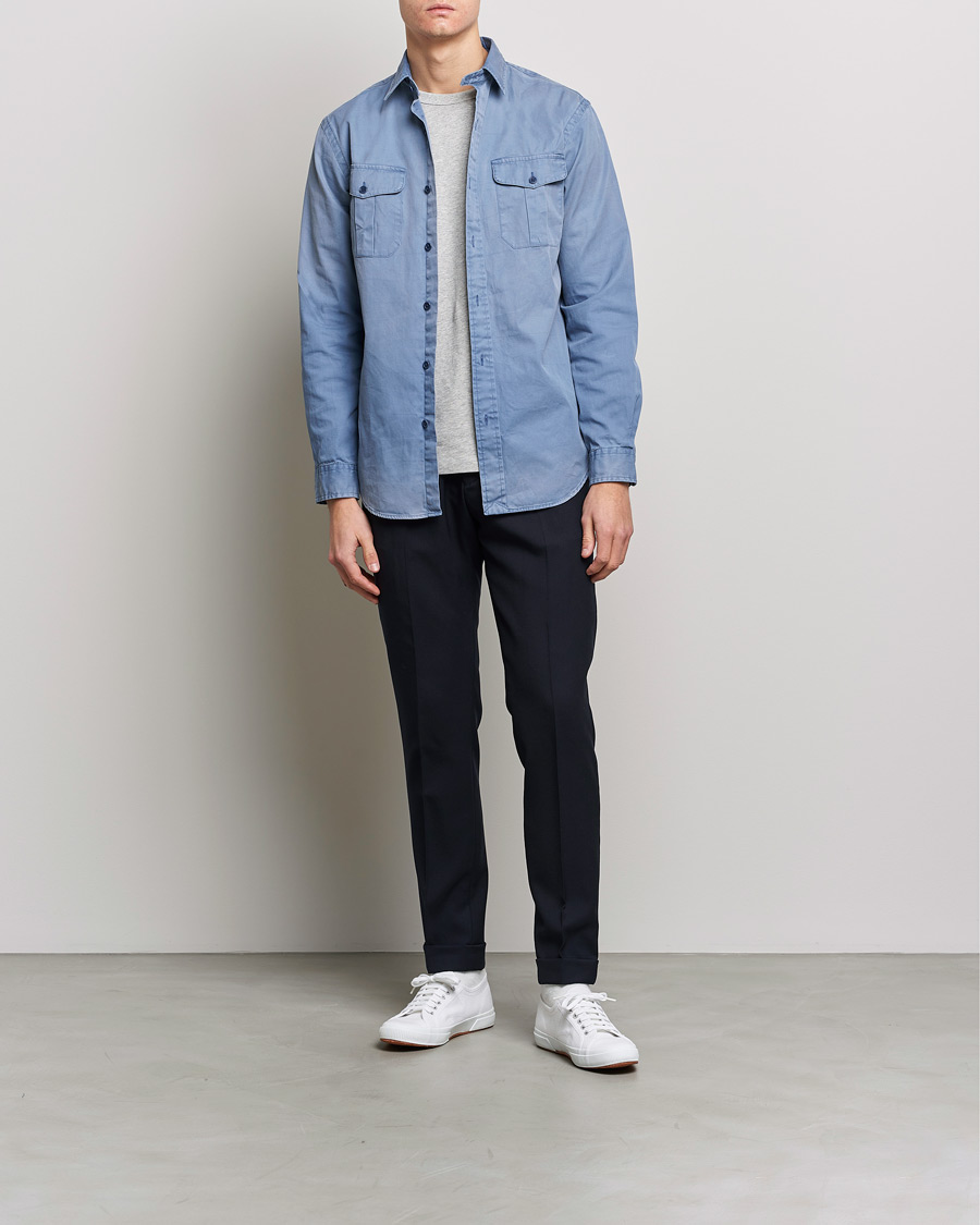 Mies | Kauluspaidat | Polo Ralph Lauren | Classic Fit Twill Shirt Carson Blue