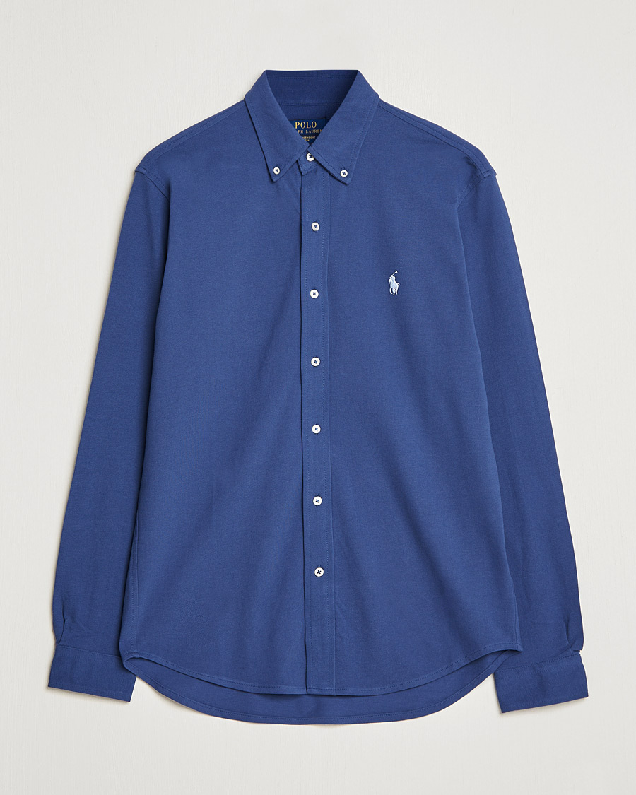 Mies | Kauluspaidat | Polo Ralph Lauren | Featherweight Mesh Shirt Light Navy