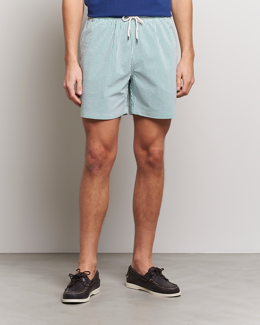 Mies | Uimahousut | Polo Ralph Lauren | Recycled Traveler Seersucker Swimshorts Green