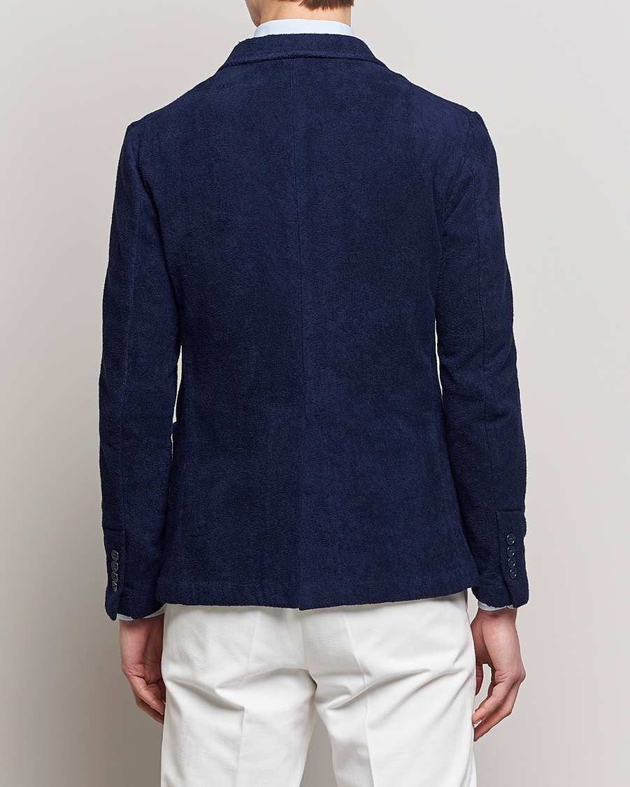Mies | Pikkutakit | Ralph Lauren Purple Label | Knitted Terry Cloth Blazer Navy