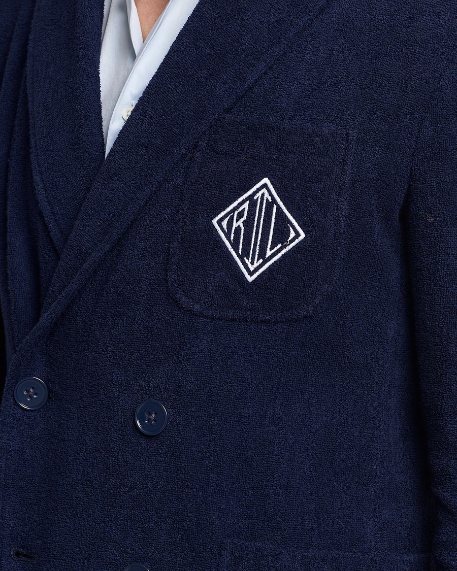 Mies | Pikkutakit | Ralph Lauren Purple Label | Knitted Terry Cloth Blazer Navy