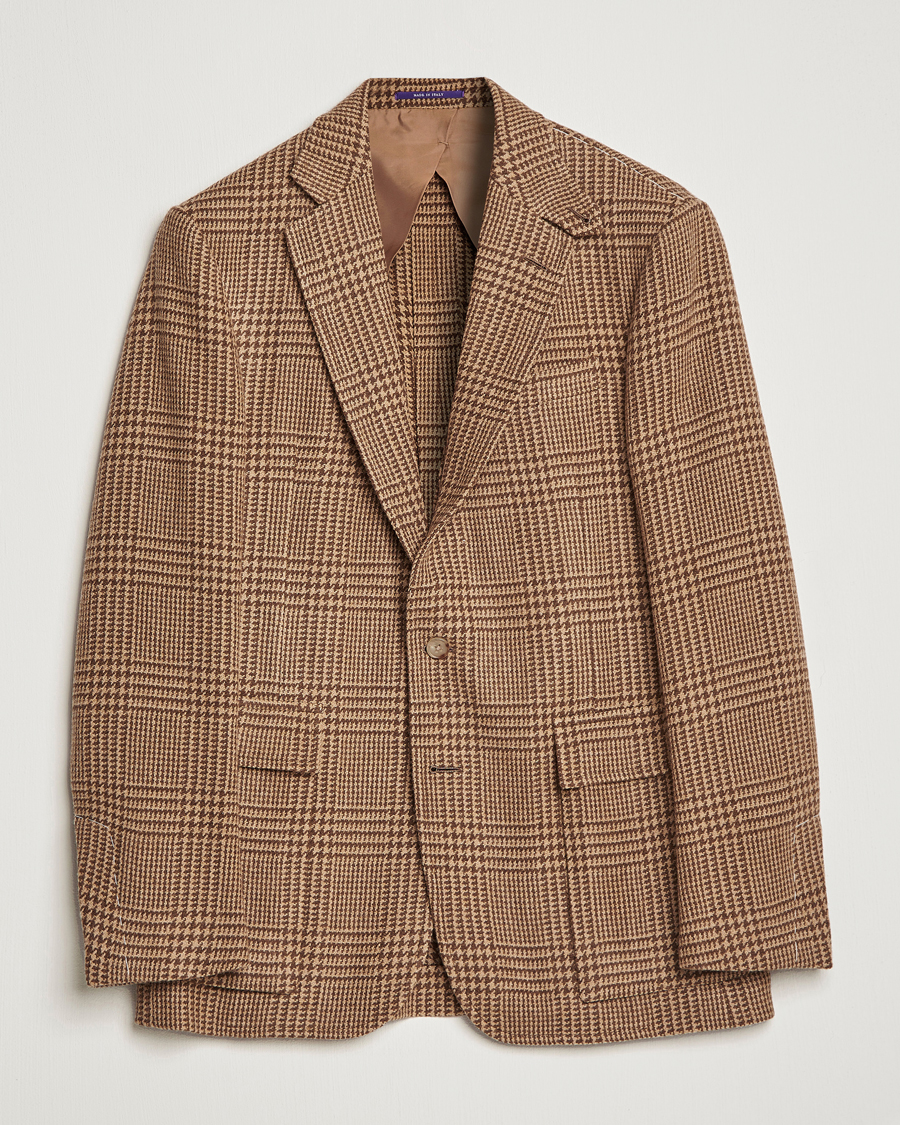 Mies | Pikkutakit | Ralph Lauren Purple Label | Glenplaid Sportcoat Beige/Brown