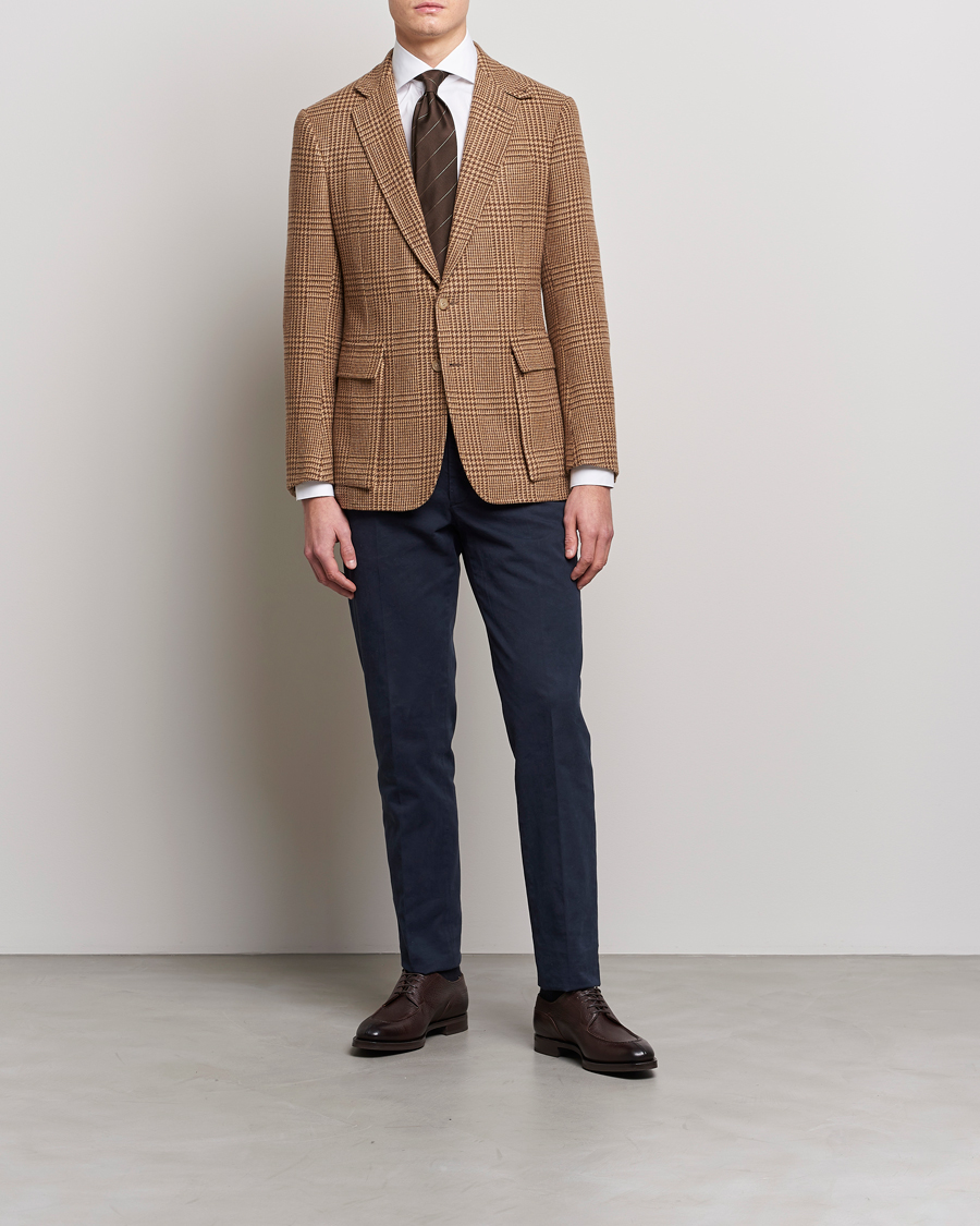 Mies | Pikkutakit | Ralph Lauren Purple Label | Glenplaid Sportcoat Beige/Brown