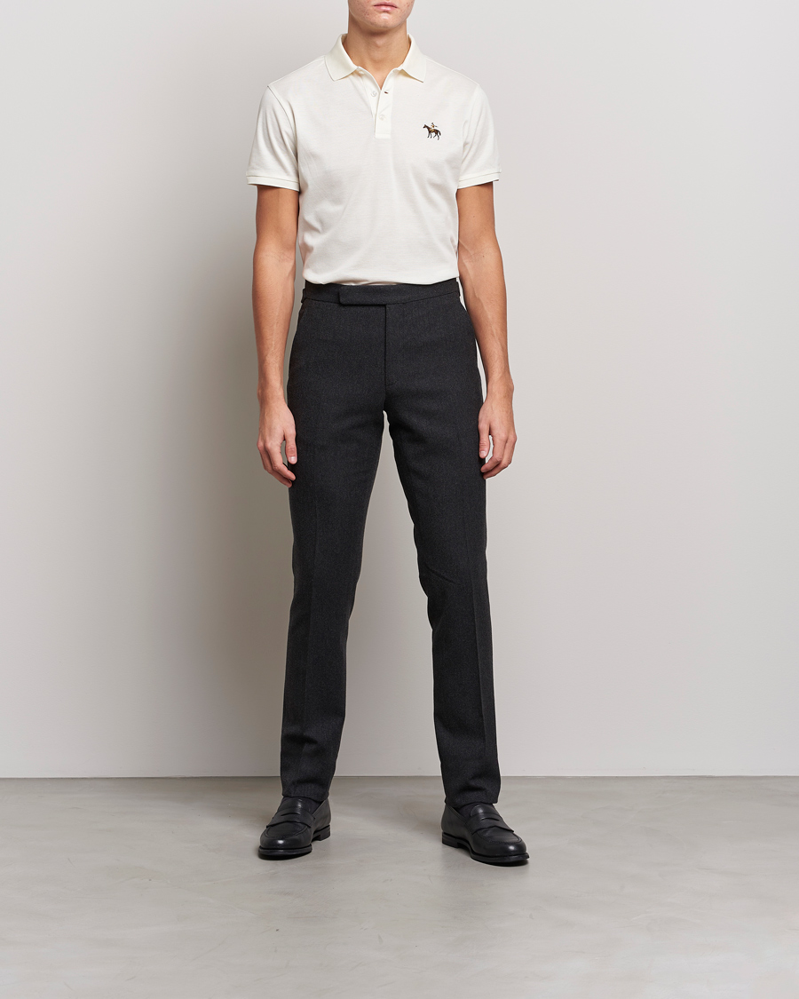 Mies | Pikeet | Ralph Lauren Purple Label | Mercerized Cotton Polo Classic Cream