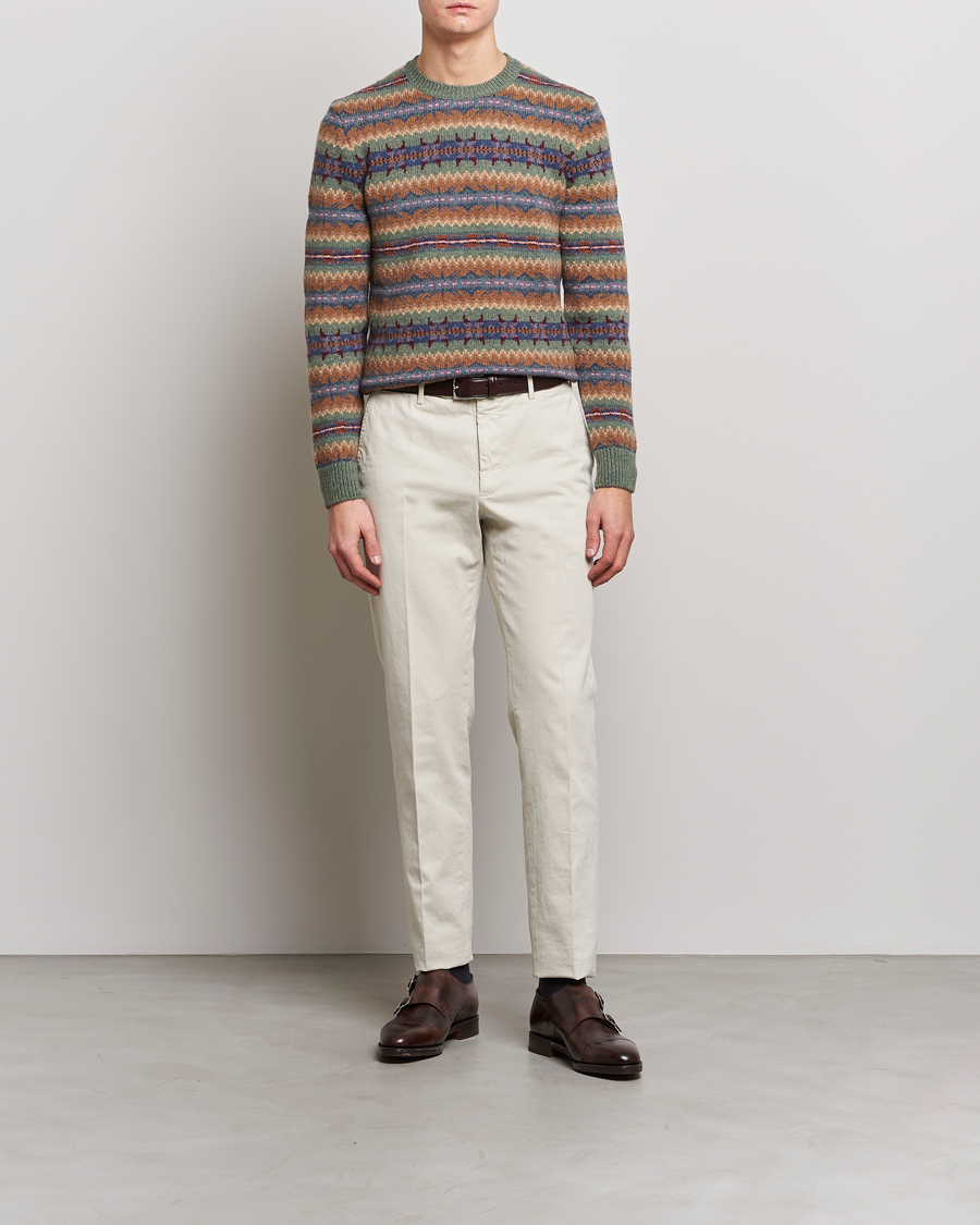 Mies | Puserot | Ralph Lauren Purple Label | Fairisle Jacquard Sweater Tan Multi