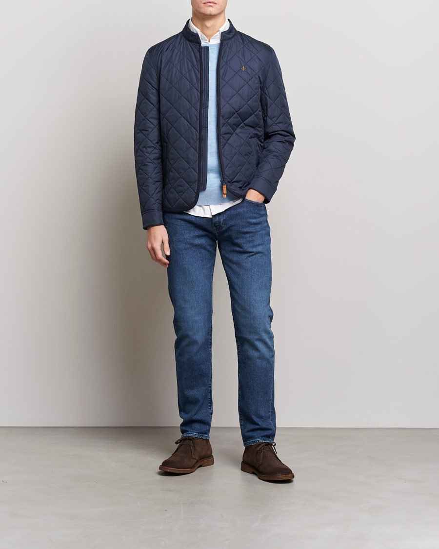 Mies |  | Morris | Teddy Quilted Jacket Old Blue