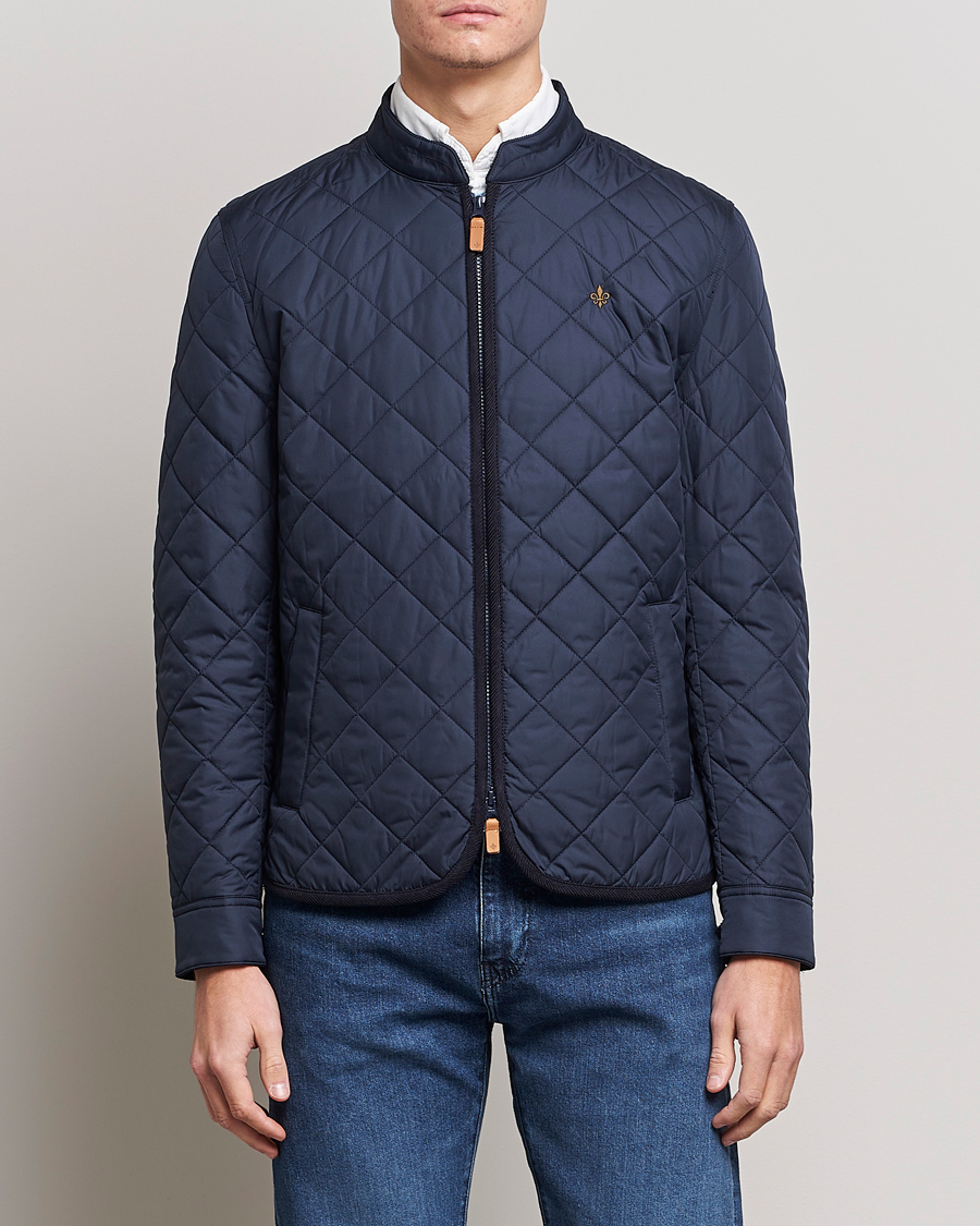 Mies | Morris | Morris | Teddy Quilted Jacket Old Blue