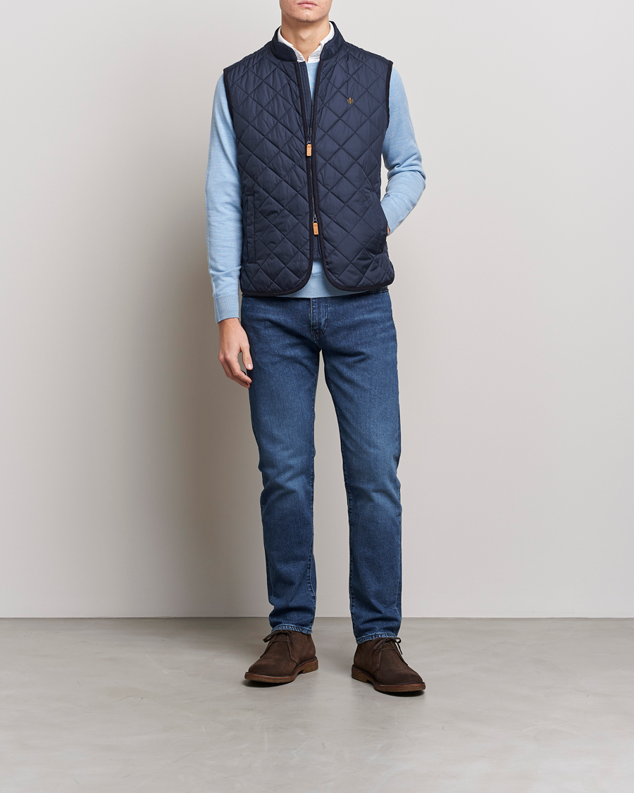 Mies |  | Morris | Teddy Quilted Vest Old Blue