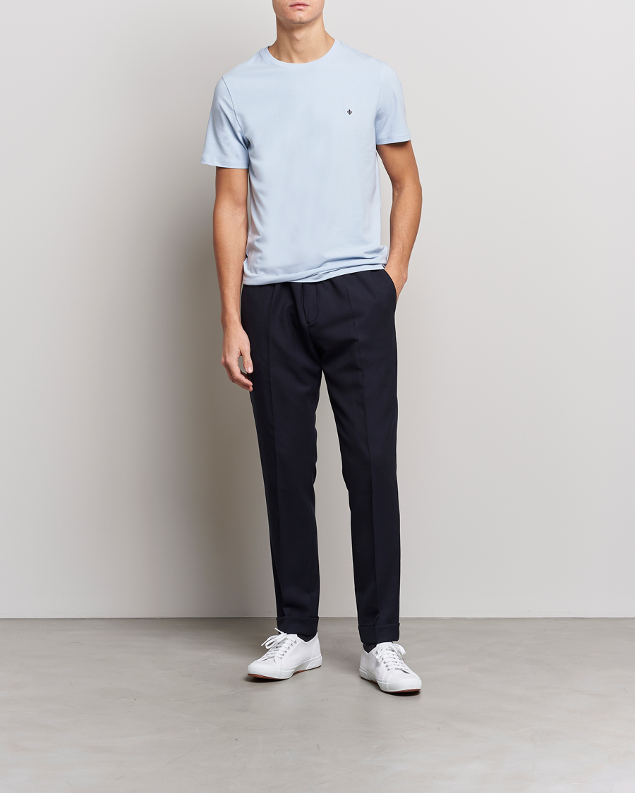 Mies | T-paidat | Morris | James Crew Neck T-shirt Light Blue