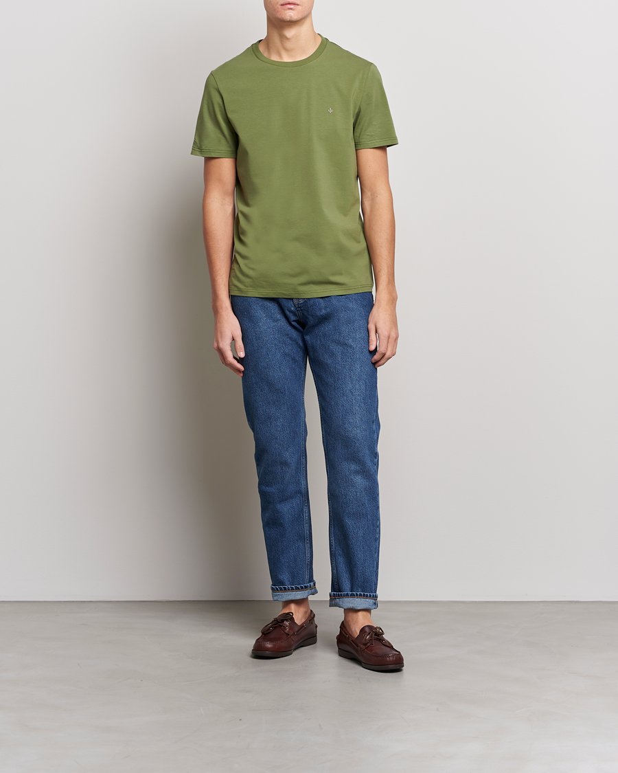 Mies | T-paidat | Morris | James Crew Neck T-shirt Olive