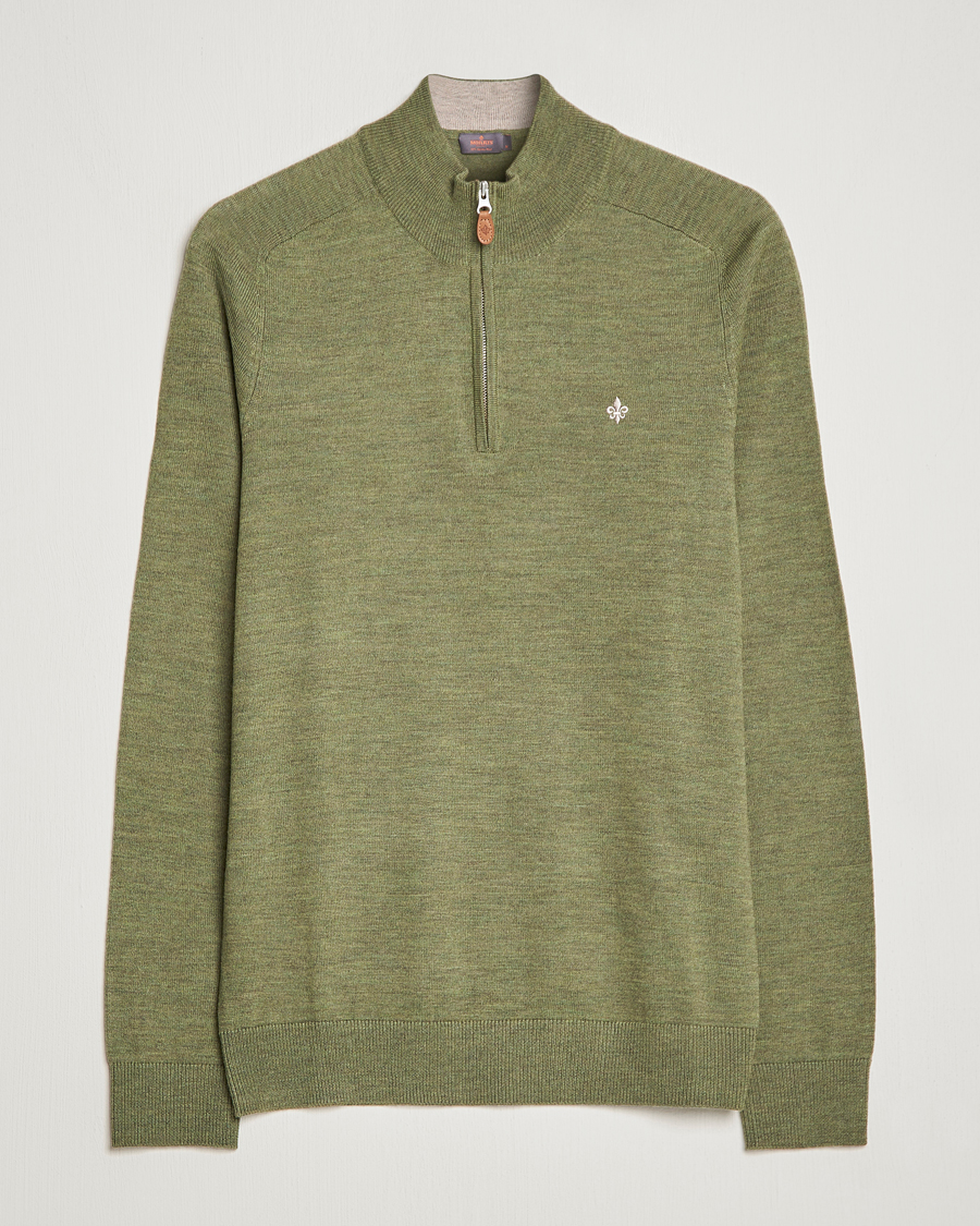 Mies | Puserot | Morris | John Merino Half Zip Sage Green