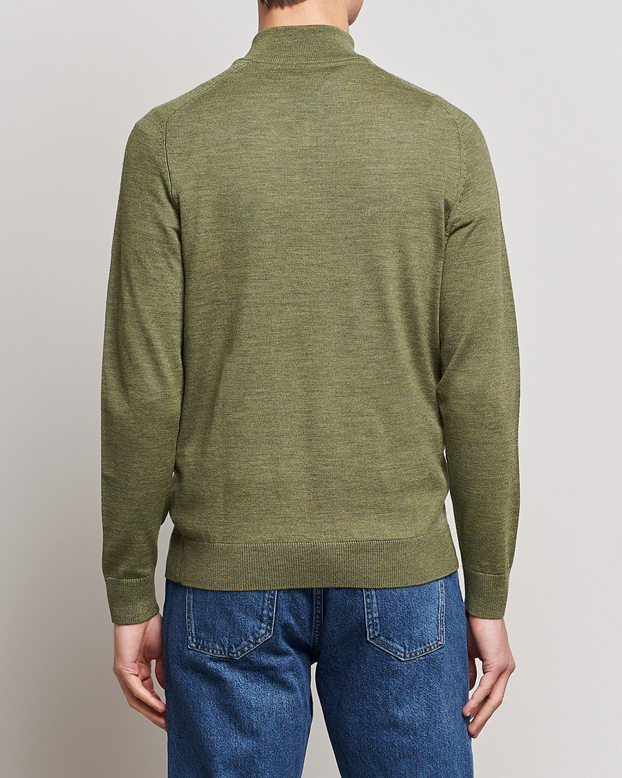 Mies | Puserot | Morris | John Merino Half Zip Sage Green