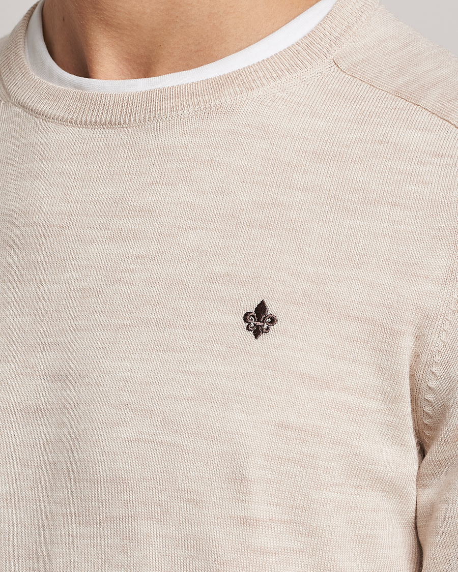 Mies | Puserot | Morris | Merino Crew Neck Pullover Ecru